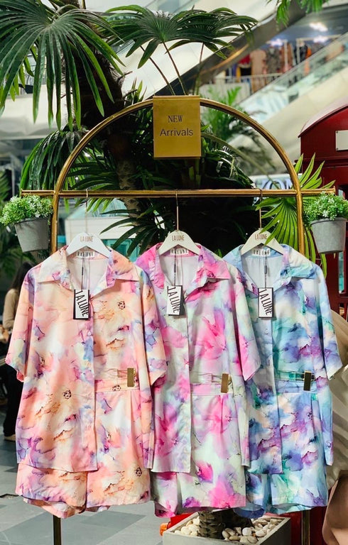 LALUNE Tie Dye Short Co-Ord Sets